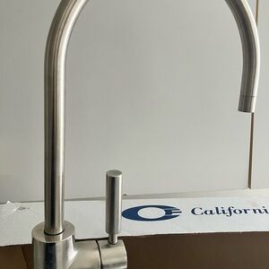 California Faucets Stainless Steel Kitchen Faucet + Water Dispenser